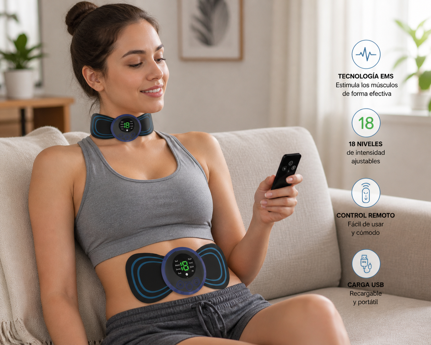 Parche Masajeador Inteligente – Alivio Instantáneo en Cualquier Momento